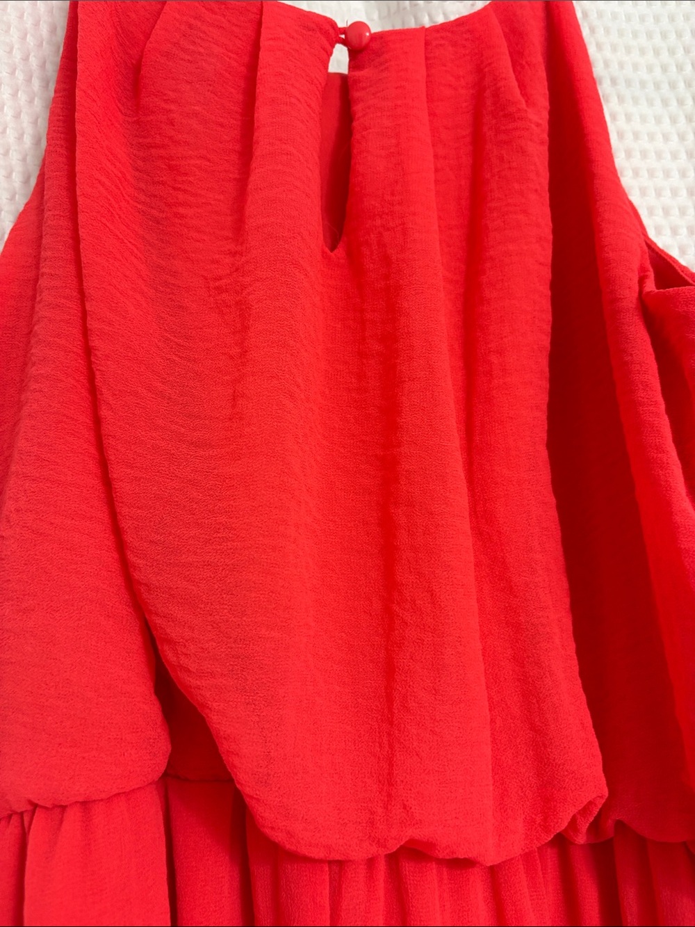 Tacera Coral-Red Spaghetti-Strap Maxi Dress - Picture 5 of 6